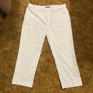 j.h. collectibles Women’s Stretch Capris Cotton White Dress/Ankle Pants Size 10